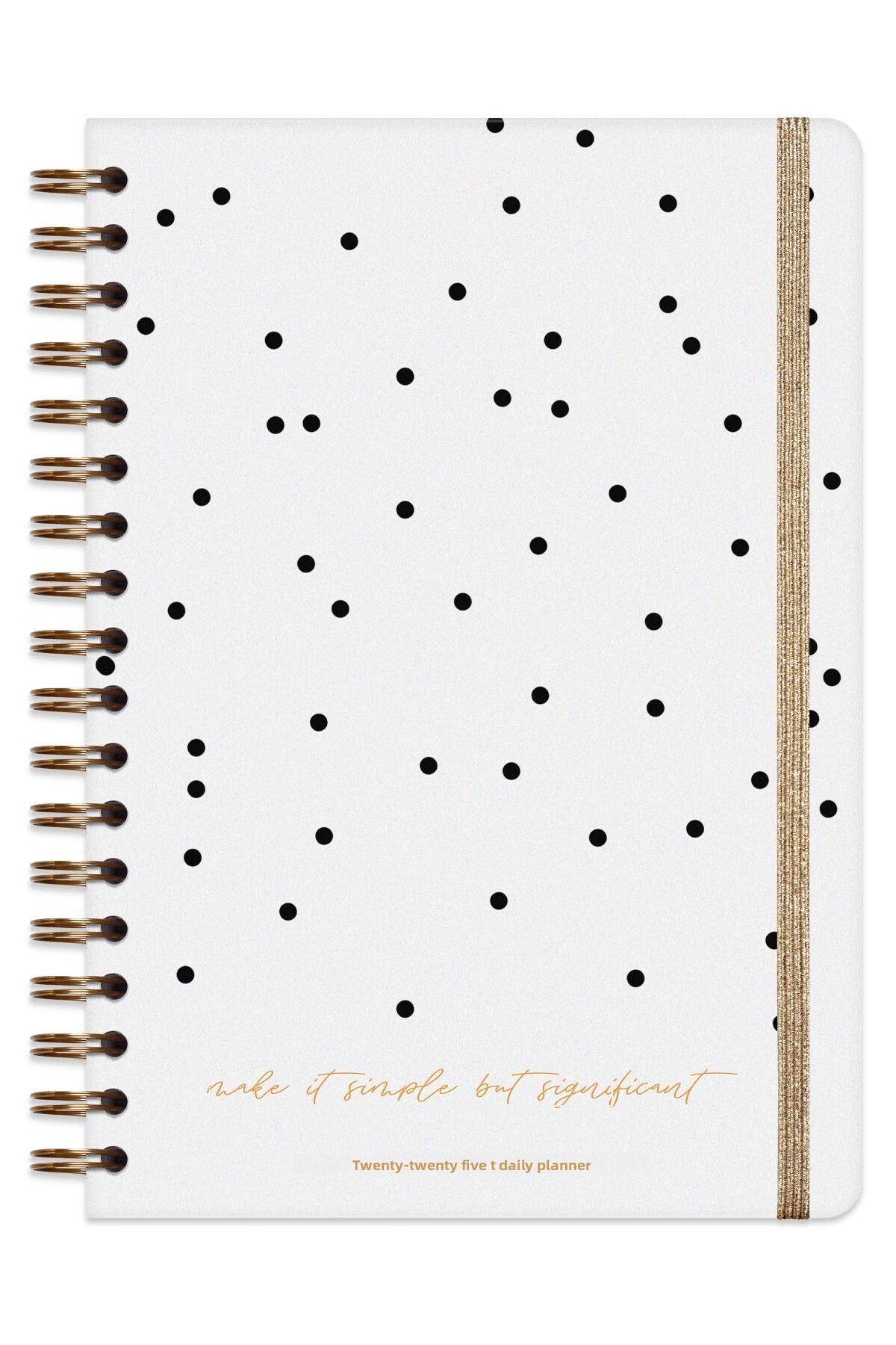 Matt Notebook-جدول أعمال يومي حلزوني لعام 2025 - 16x24 سم 12 شهرًا منقط 4