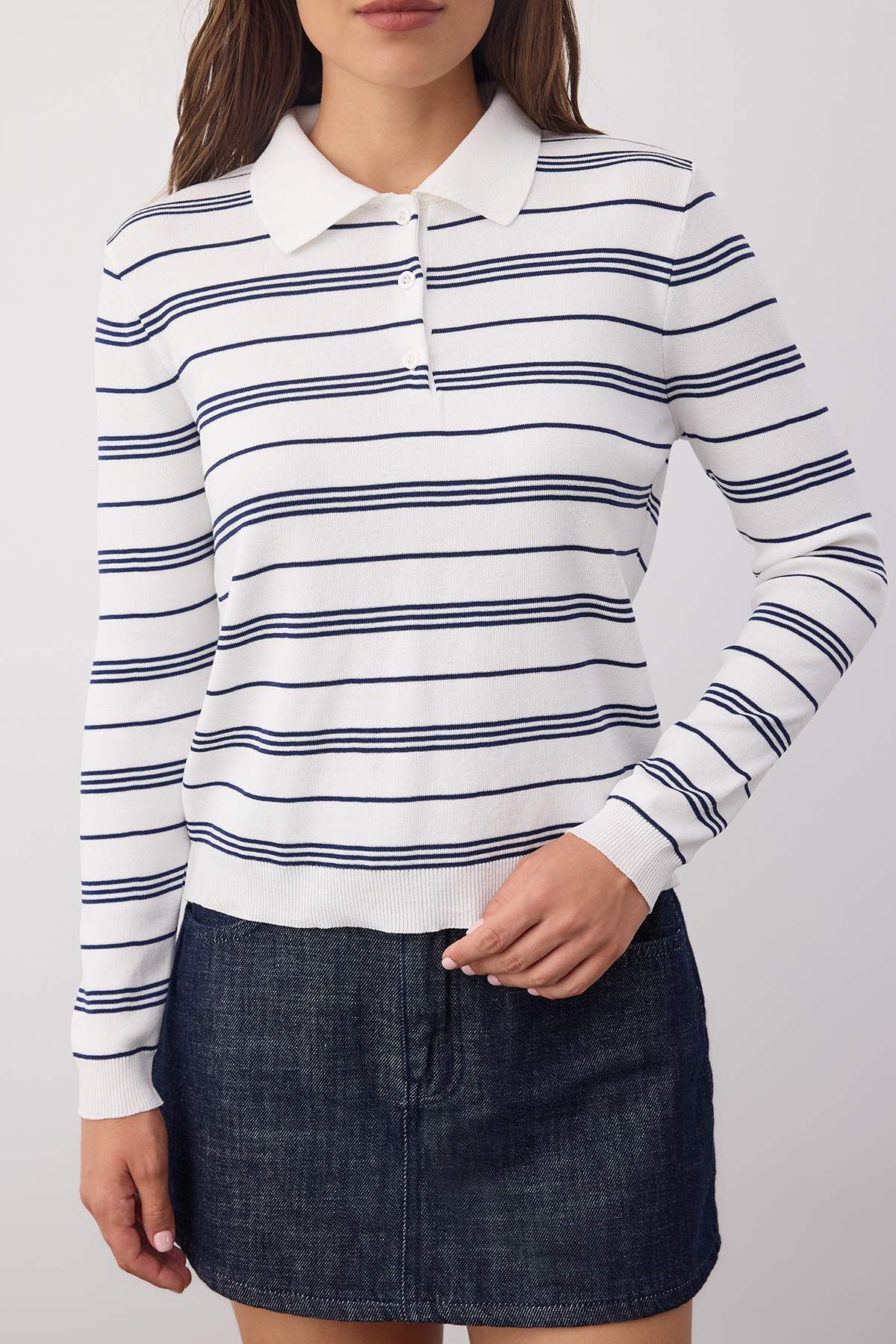 Trendyolmilla  Wardrobe Essentials Ekru Premium İplik Triko Kazak | TWOAW26KZ00142 - Görsel 3