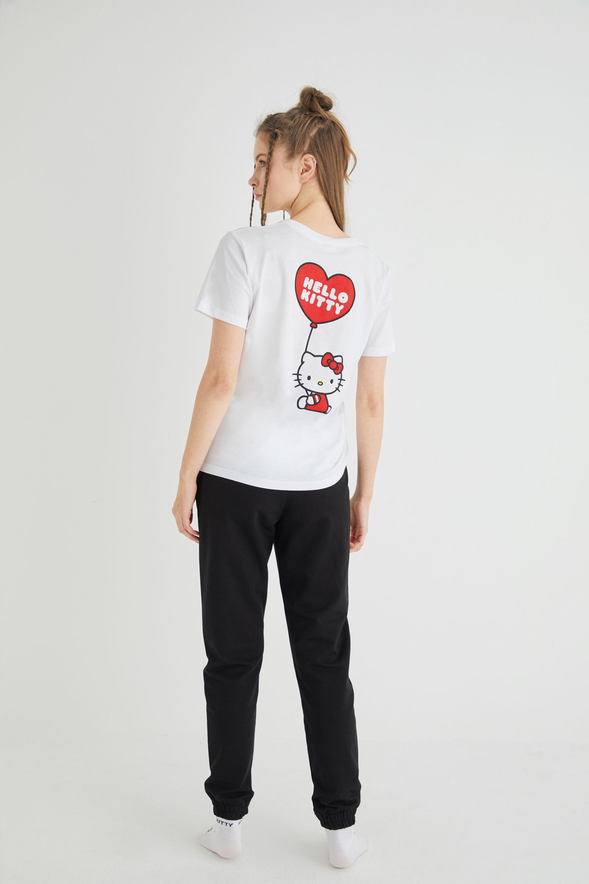 Hello Kitty-Licensed Printed White T-Shirt Regular Fit 2