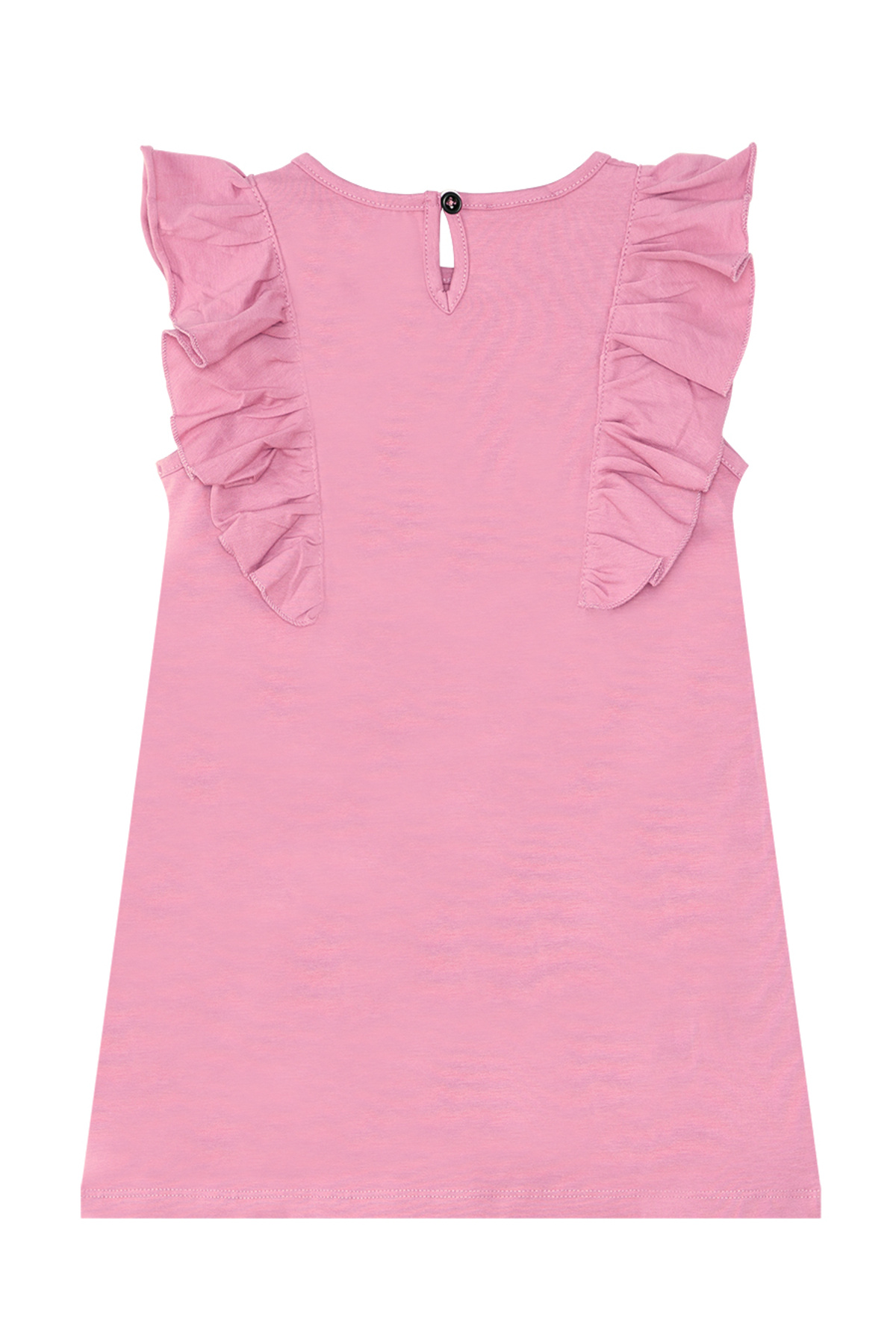 Denokids-Rosa Sommerkleid für Mädchen – Panda-Rüschendetail 4