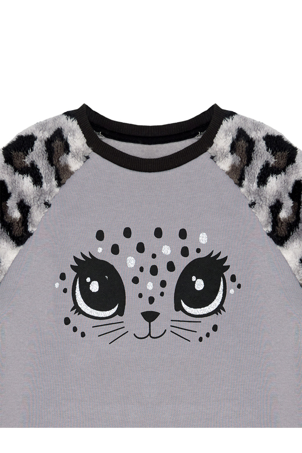 Denokids-Plüsch-Sweatshirt mit Leopardenmuster für Mädchen 5