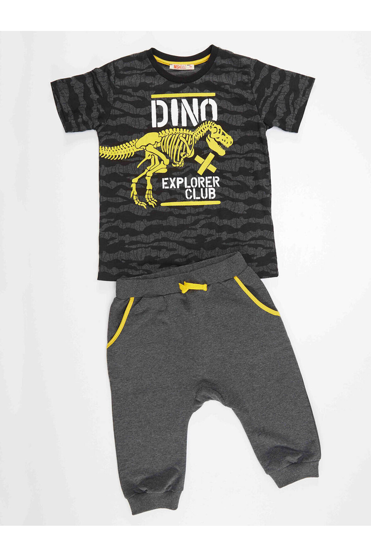 MSHB&G-Dino Explorer Jungen-T-Shirt-Capri-Shorts-Set 3