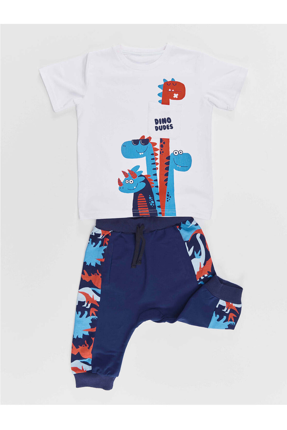 Denokids-Dino Dudes T-Shirt-Capri-Shorts-Set für Jungen 3