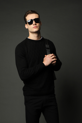 Kiğılı Bisiklet Yaka Regular Fit Desenli Triko Kazak