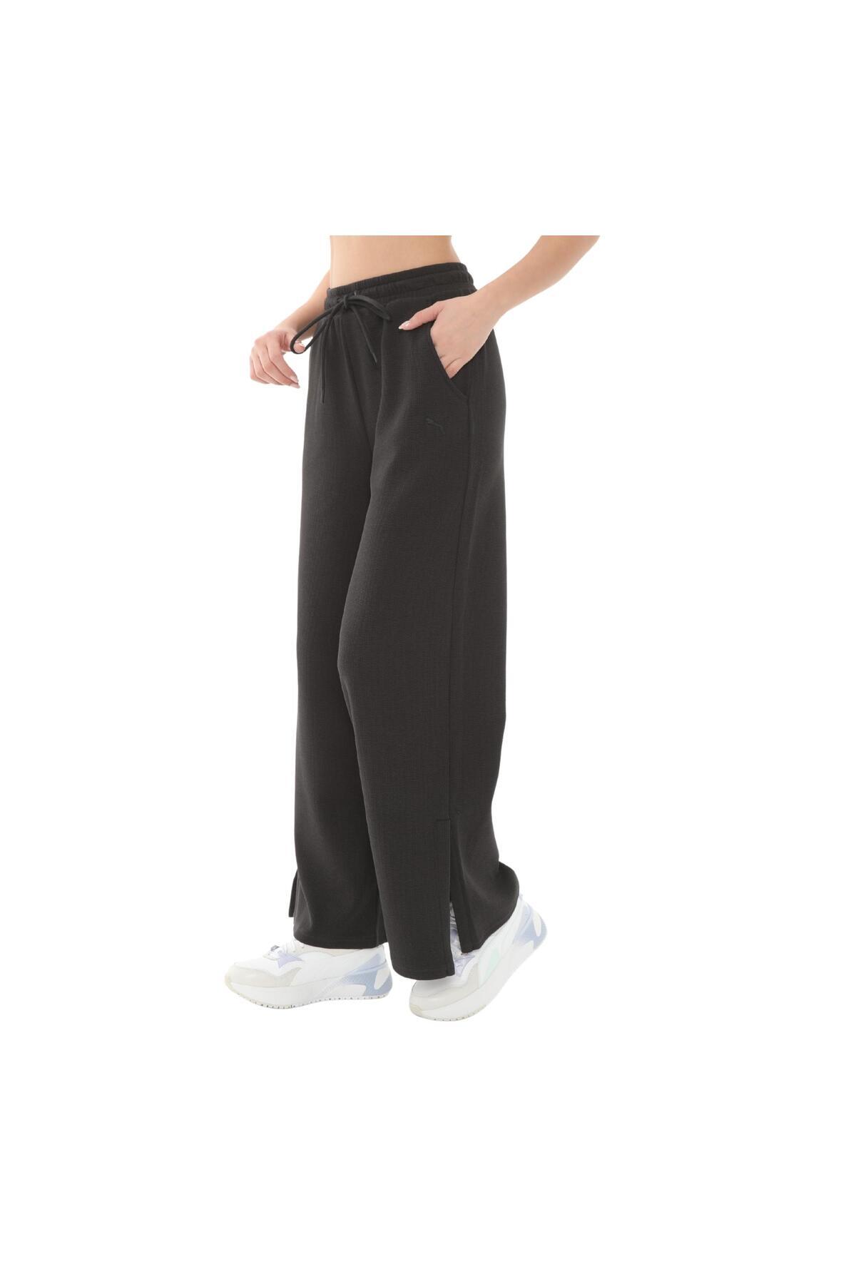 Puma-Gestrickte Hose, bequem, normal, hoch, einfarbig, Seitentasche 3