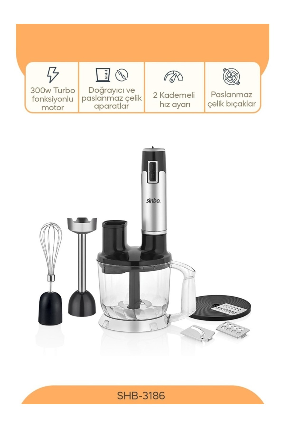 Sinbo-SHB-3186 5-Function Hand Blender Set 1