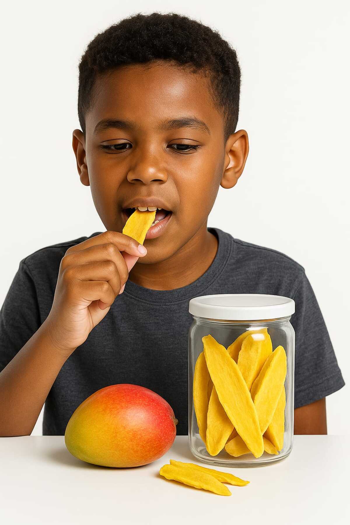 Mercan Mango Kuru Meyve Cipsi Dondurularak Kurutulmuş