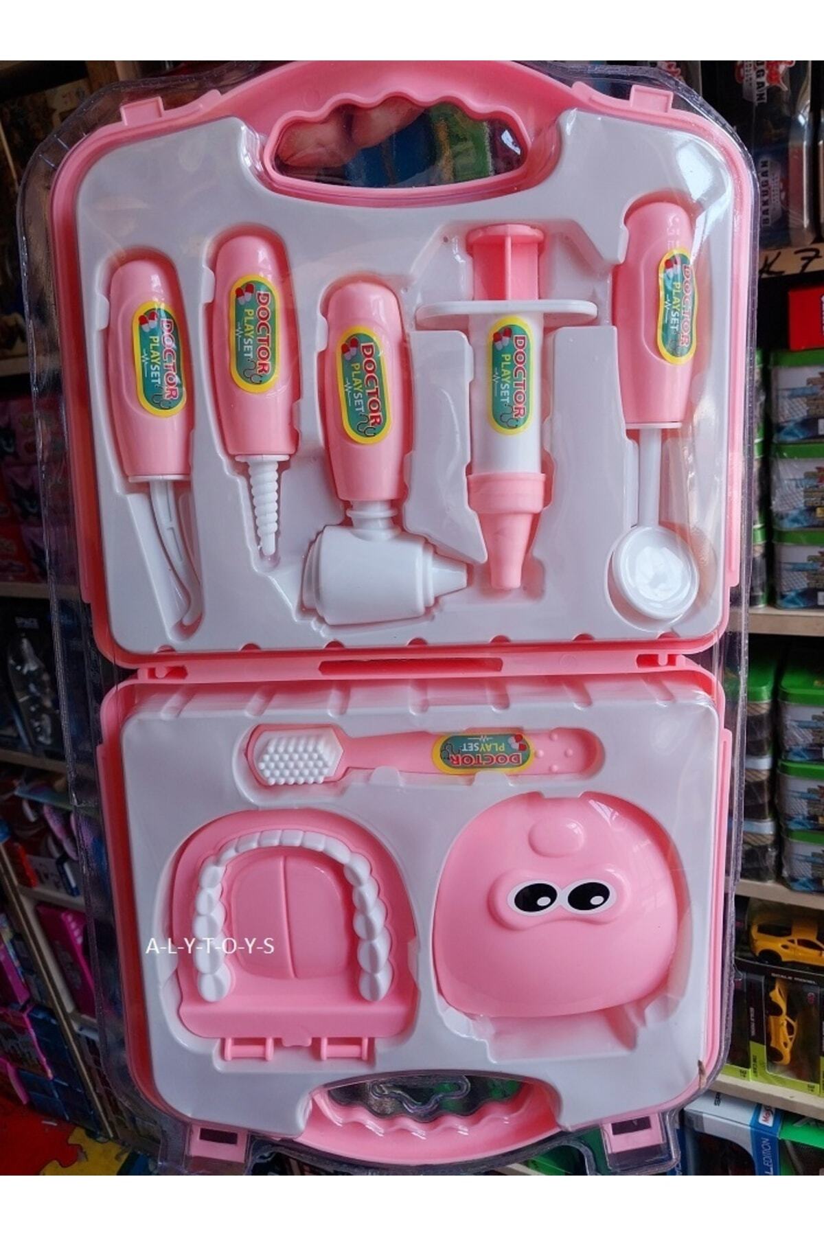 ALYTOYS Çantalı Doktor Set Diş Fırçası Dişler Fırça Dişçi Set Meslek Oyunu 9 Parça Oyuncak Çanta 23x38cm fotoğrafı 4 (önizleme)