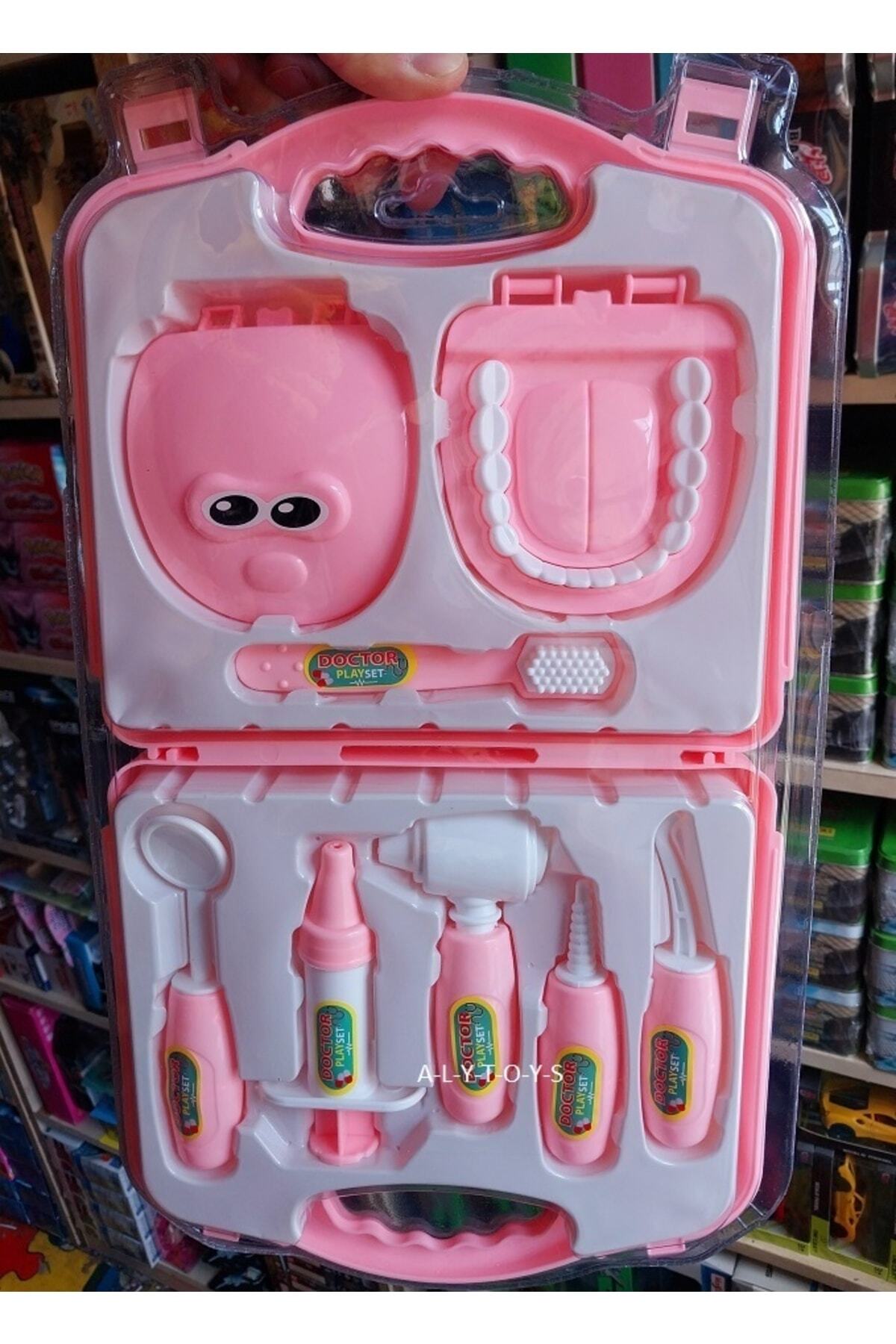 ALYTOYS Çantalı Doktor Set Diş Fırçası Dişler Fırça Dişçi Set Meslek Oyunu 9 Parça Oyuncak Çanta 23x38cm fotoğrafı 7 (önizleme)