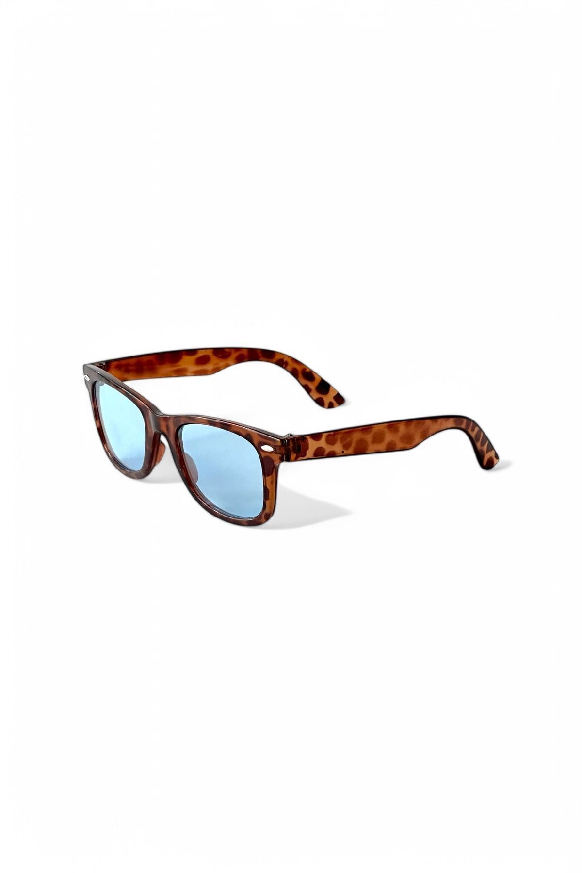 REN EYEWEAR Wayf Leopar Çapraz Kesim Mavi Cam Güneş Gözlüğü / Ren Eyewear görsel 5