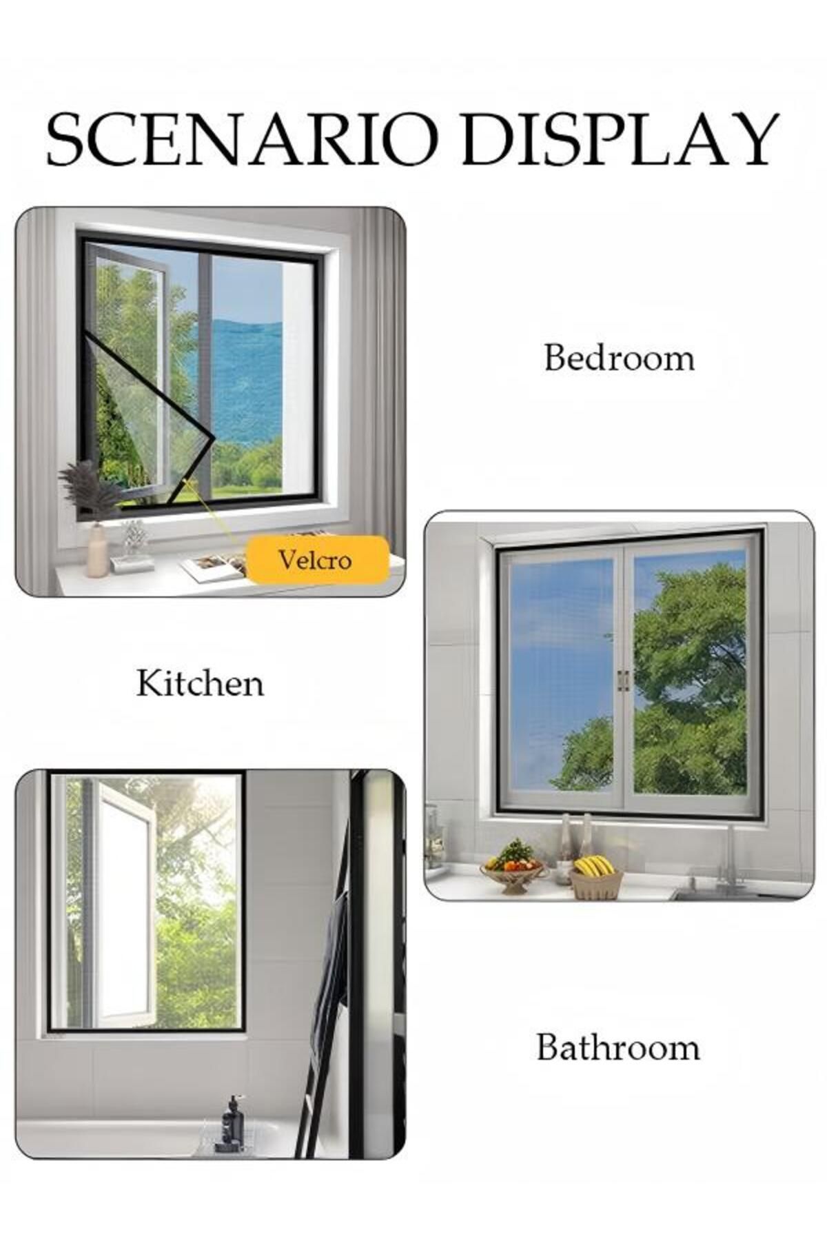 fun zone-Window Mosquito Net, Anti-Mosquito Removable Window Screen Net, Durable Fly Screen for Pet 3