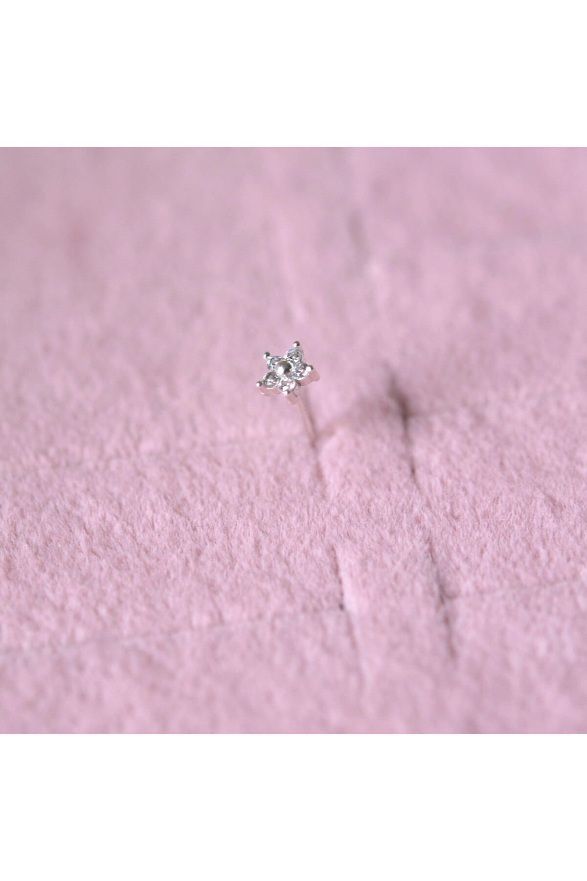 Heppii 925 Ayar Gümüş Çiçek Hızma Burun Piercing görsel 5