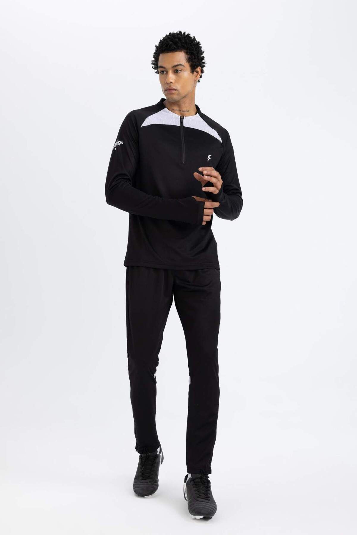 DeFacto-Slim Fit Jogger Sweatpants - Slim Fit με φερμουάρ B5029ax24sp 6