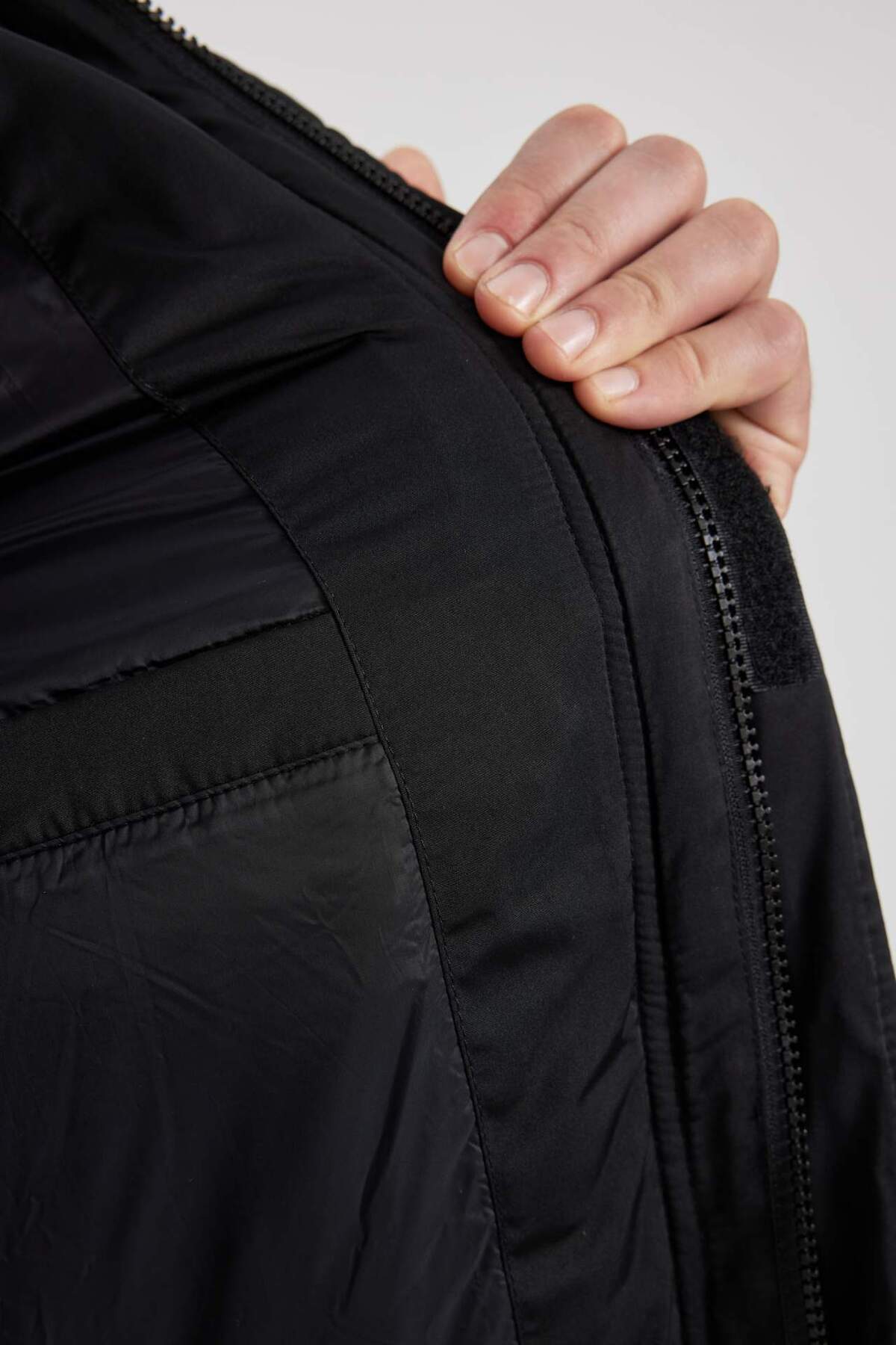 DeFacto-Regular Fit Zippered High Collar Half Zipper Fleece Sweatshirt 6