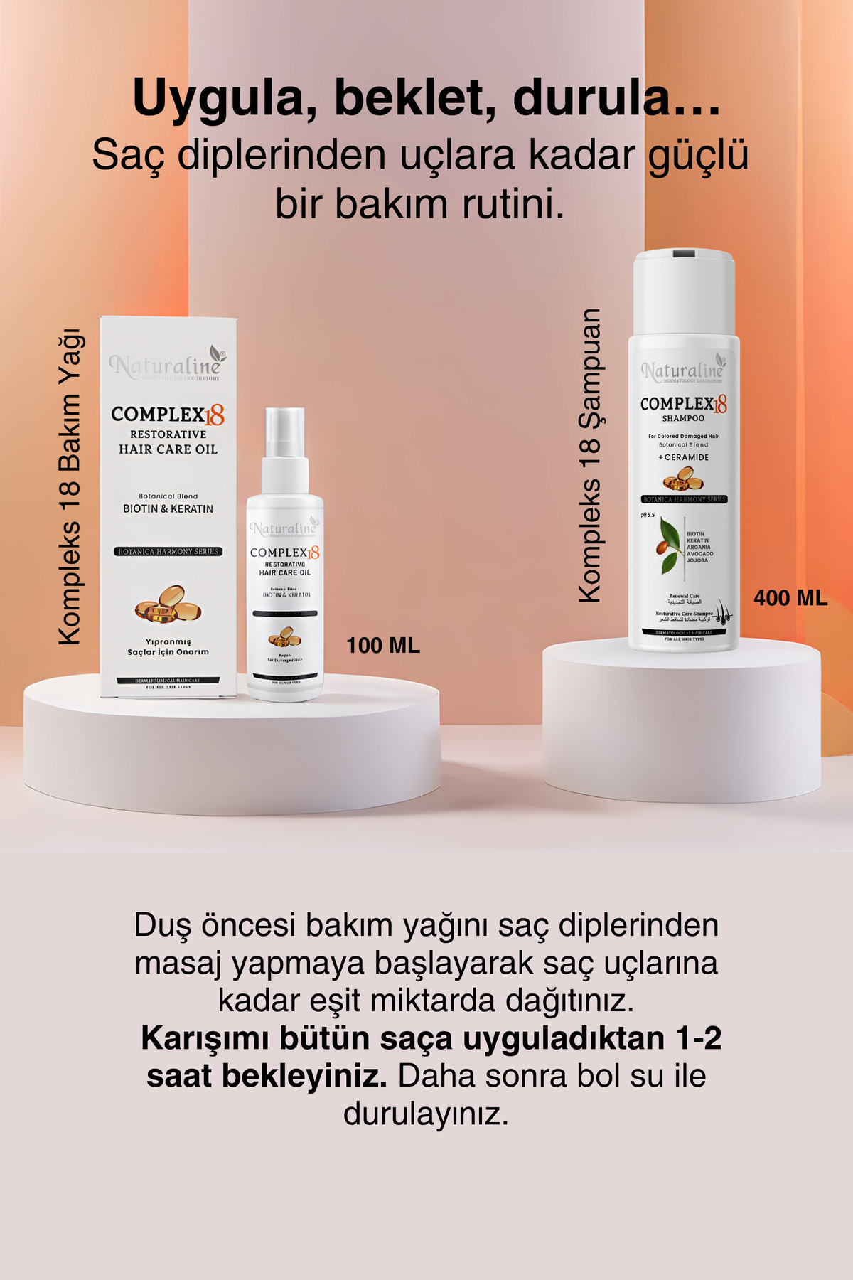 Complex 18 Bitkisel Yağlı Saç Bakım Yağı – Kırık Karşıtı & Onarıcı Bakım 100 ml — 045 — تصویر 3 از 5