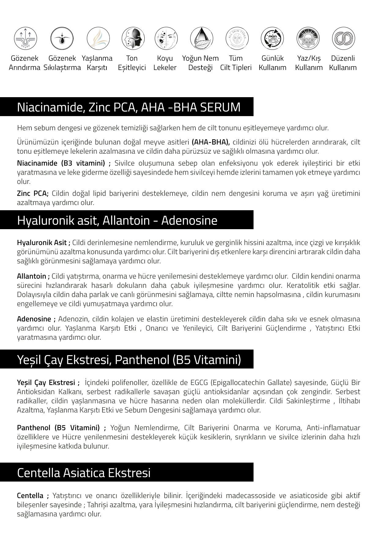 Gözenek Sıkılaştırıcı, Canlandırıcı, Nemlendirici ve Temizleyici Cilt Serumu 50 ML — HA-104 — تصویر 4 از 7