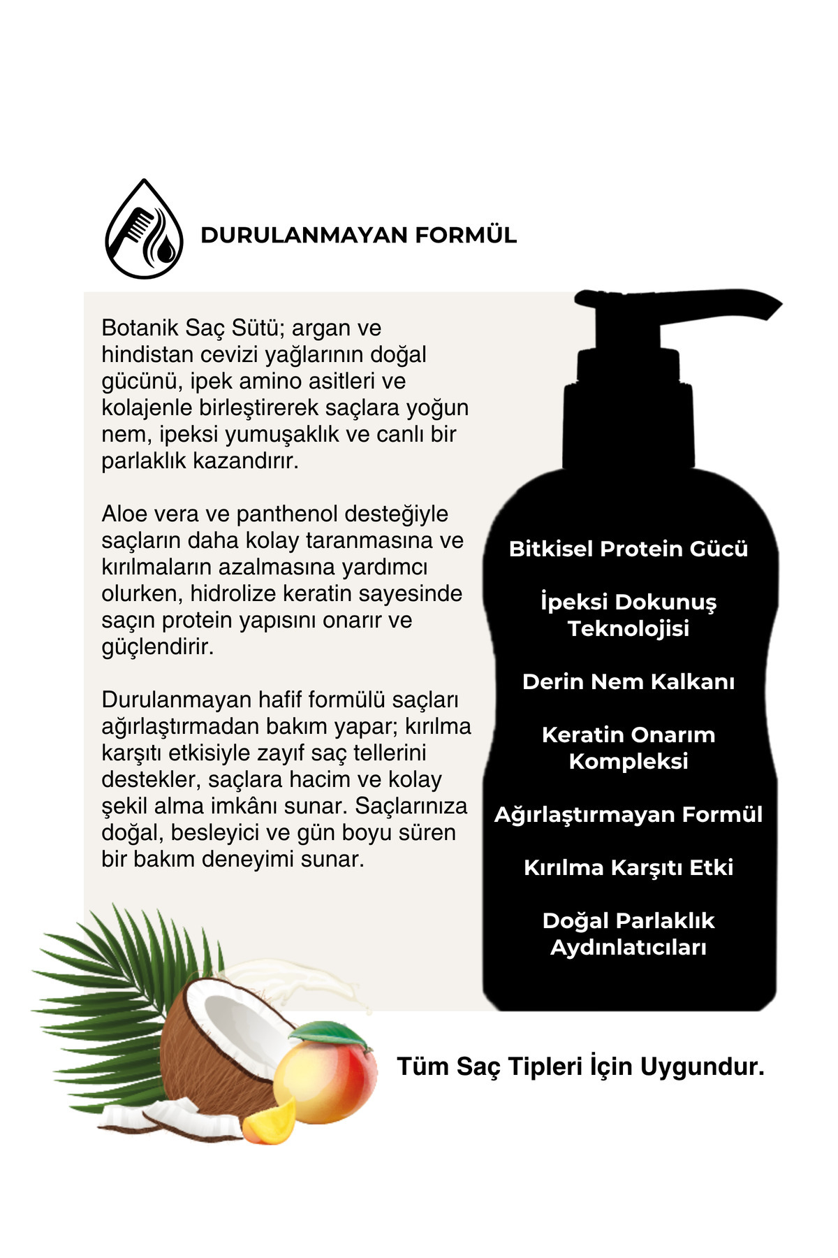 Botanik Saç Sütü Besleyici&Onarıcı 200 ml — 049 — تصویر 4 از 6