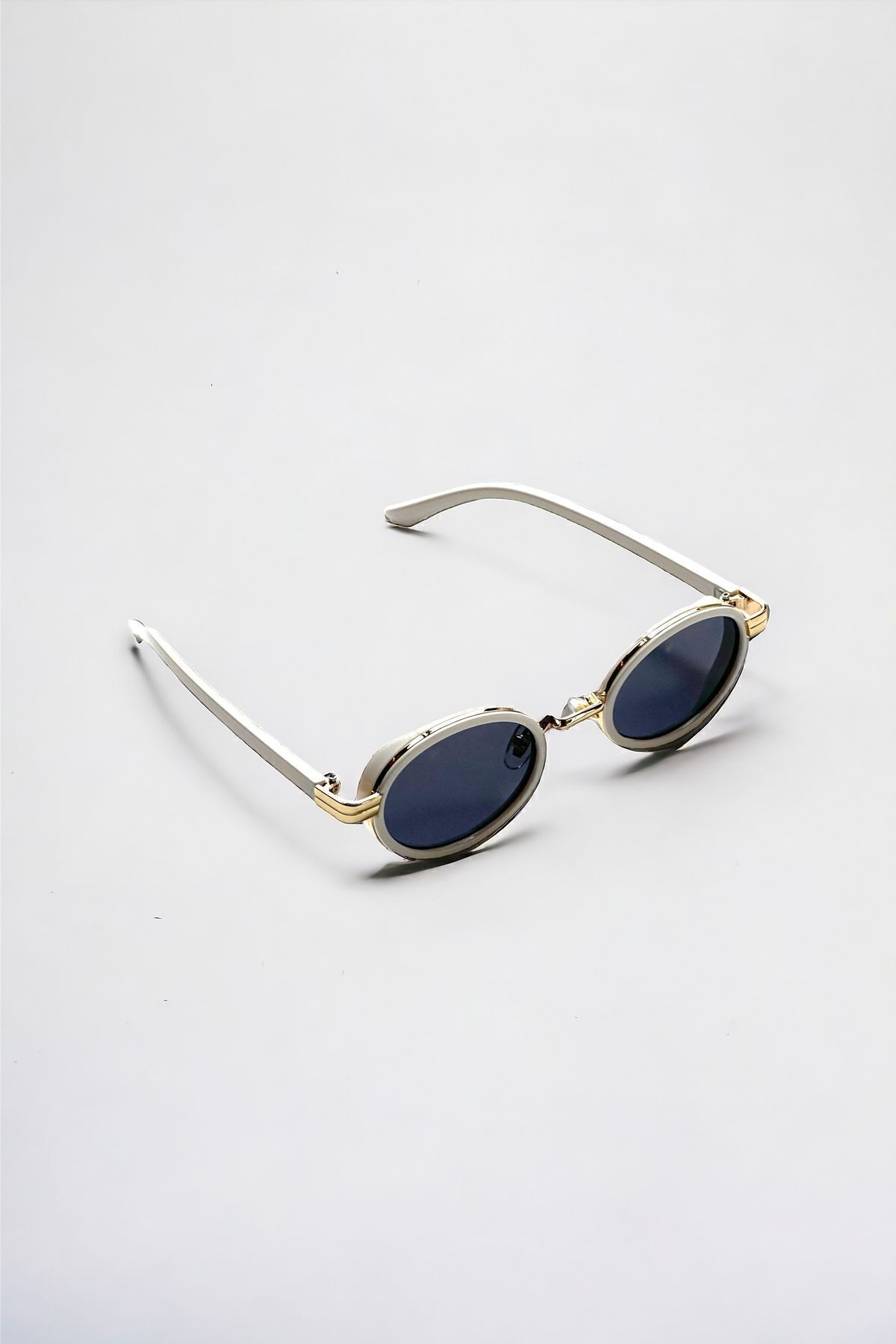 REN EYEWEAR Dina Round Güneş Gözlüğü Unisex Beyaz Oval Çerçeveli / görsel 4