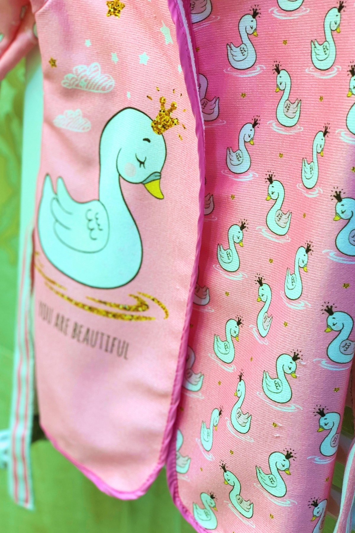 Bebechi Baskılı Kapşonlu Çocuk Bornoz Plaj Çocuk Bebek Panço Banyo Havlu İçi Pamuklu Kiz Bornoz Erkek Bornoz fotoğrafı 3 (önizleme)