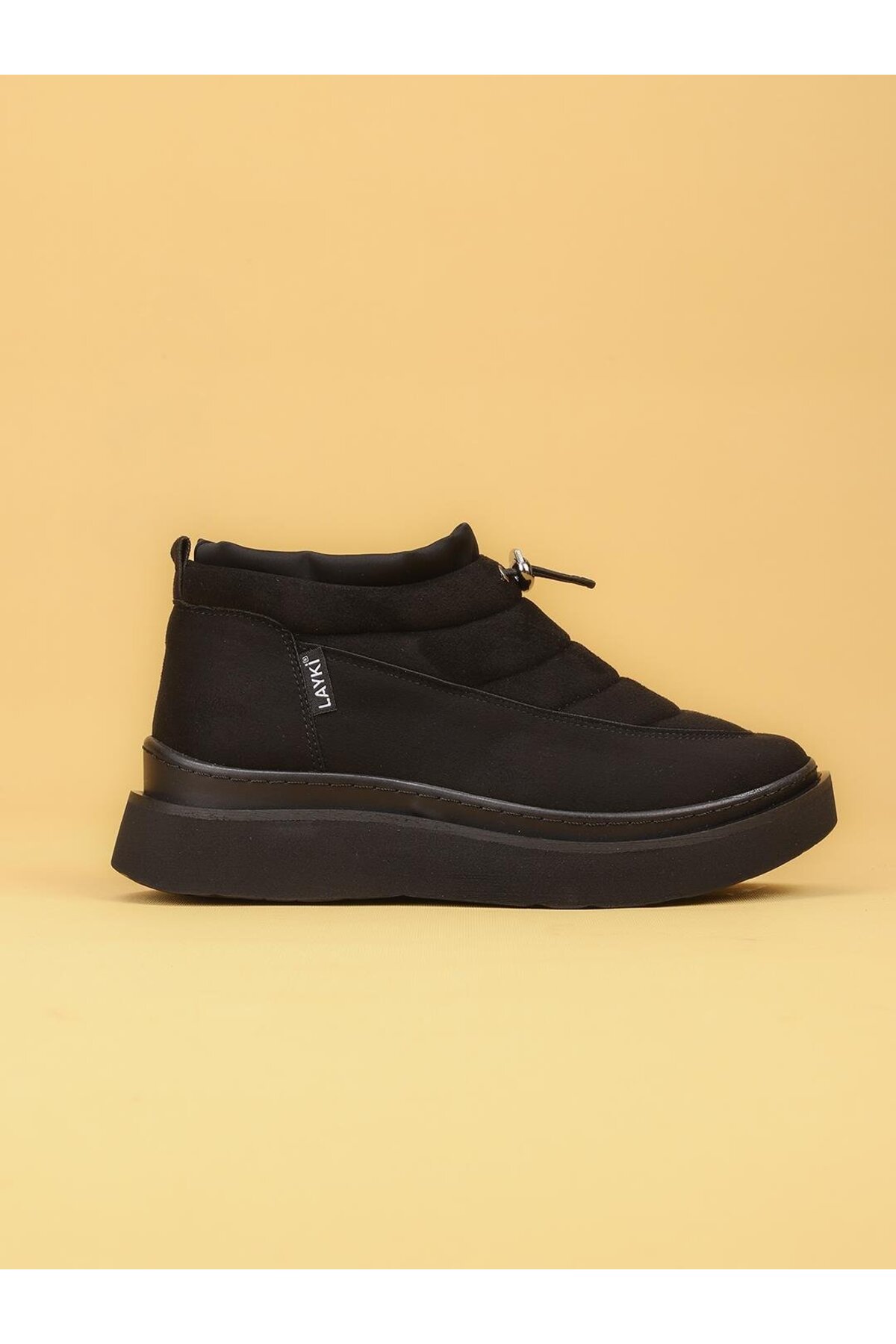 layki LUXOR Kadın Dolgulu Kışlık Siyah Sneaker Bot görsel 3
