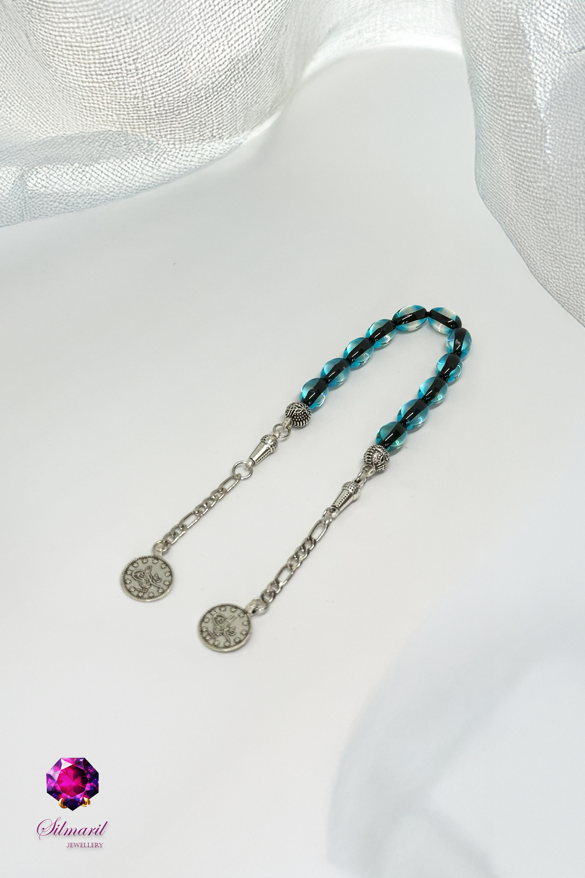 Sürmeli Kehribar Tespih Koleksiyonu - Mavi & Kırmızı - Tekli, Zaza ve Set Modelleri - Modern Şık — Silmaril Store