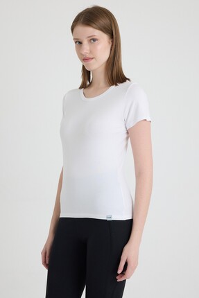 Frondé Becky Sıfır Yaka Bambu Kadın Tişört