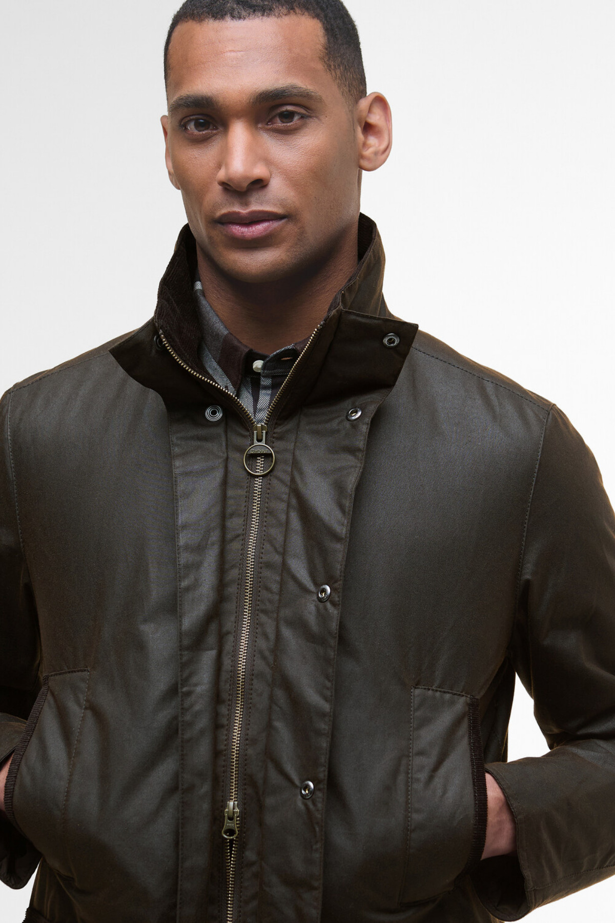 کت تک مردانه راسته آستین بلند | باربور Barbour MWX2487-BR91 DK - تصویر 6