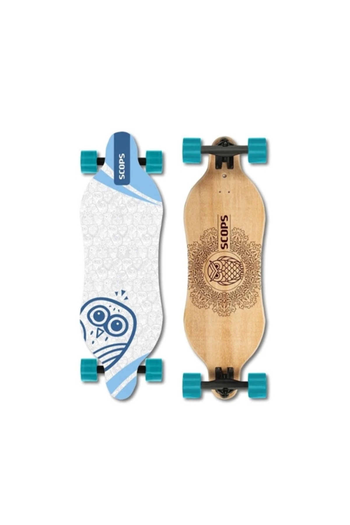 SCOPS Owlie Pop Cruiser Longboard - Ahşap Kaykay
