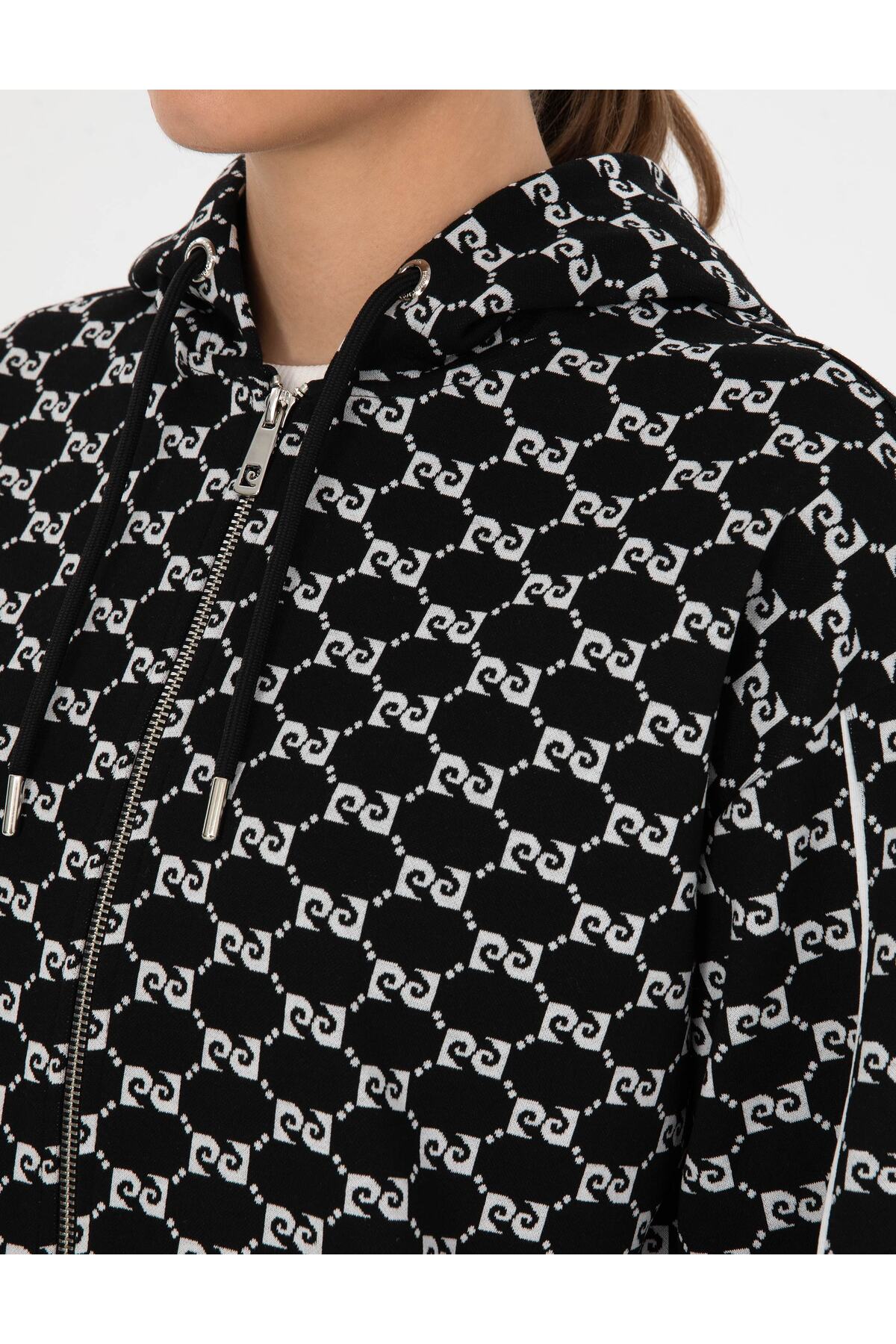 Pierre Cardin  Siyah Comfort Fit Fermuarlı Sweatshirt 50309116-VR046 - Görsel 7