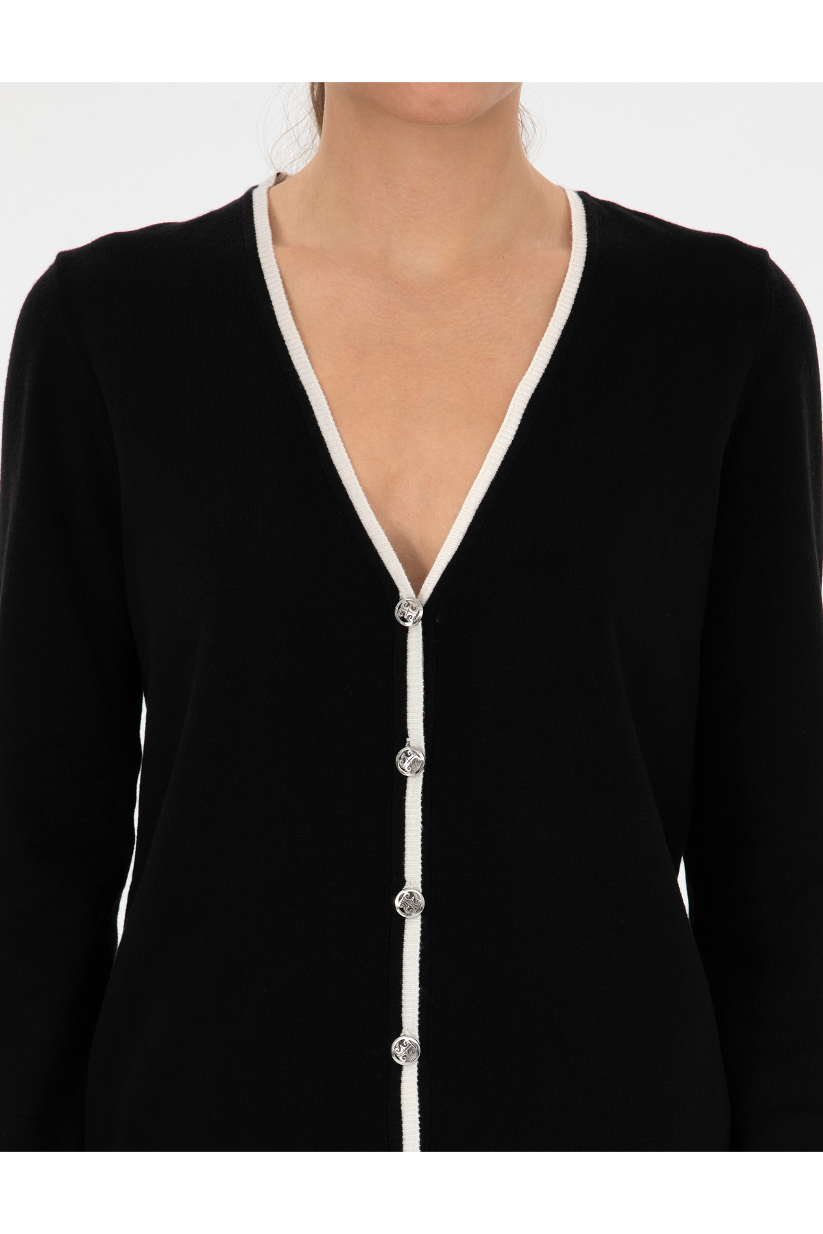 Pierre Cardin  Siyah Slim Fit Triko Hırka 50310986-VR046 - Görsel 6