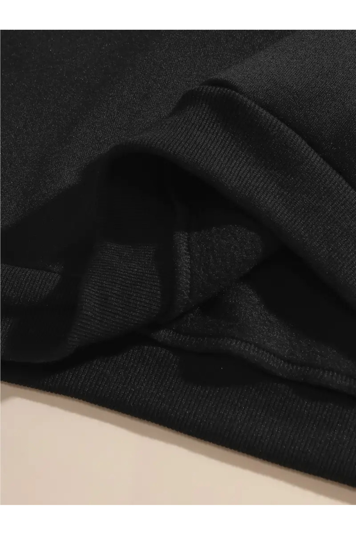 Daxia  Kapşonlu Oversize Mevsimlik Siyah Hırka ( YENİ ÜRÜN ) - Görsel 4