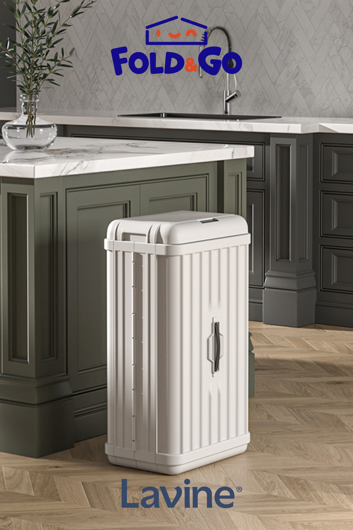 FORSACE-50 Lt Sensor Trash Can Portable Foldable Large Size Premium Antiracite 5