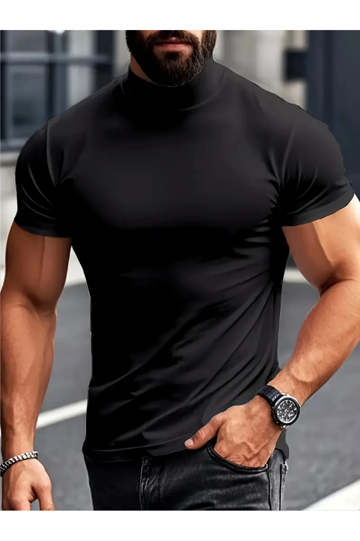 RUTBİL SPORTS Yarim Boğaz Kısa Kol Futbol Body-Fitness Body & Egzersiz Body - Boğazli Kısa Kol Basketbol Body