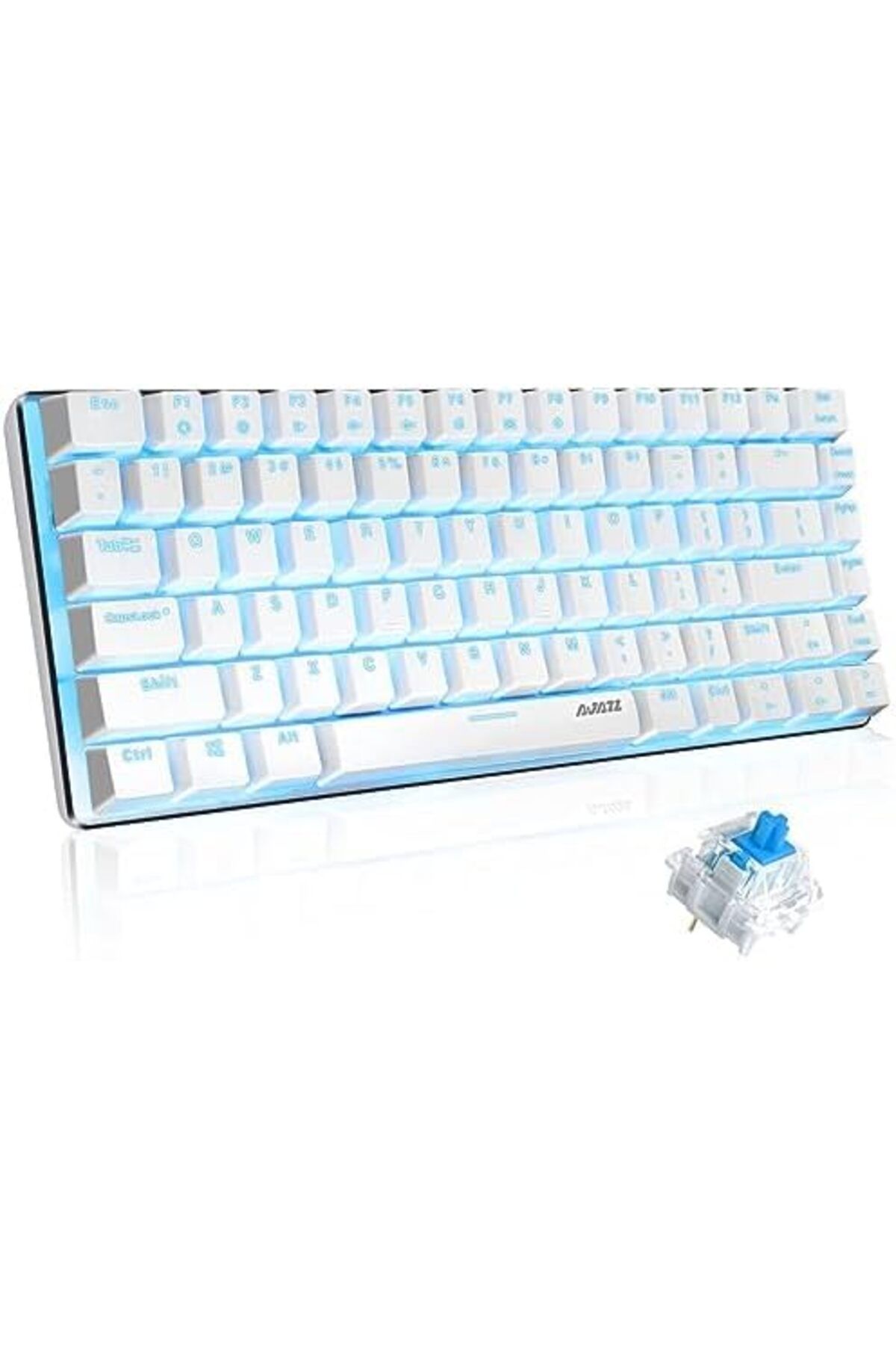 Ajazz-AK33 Mechanical Gaming Keyboard, 82 Keys 75% ANSI Layout, USB-C Wired Keyboard, Full Anti-ghos 1