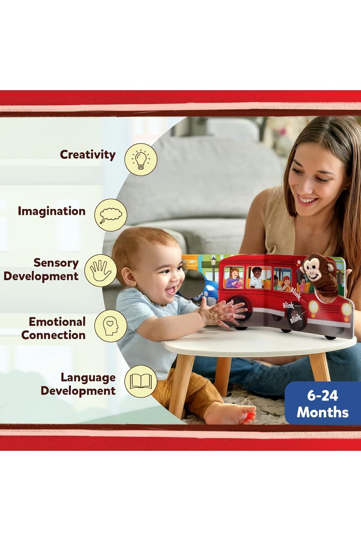 Skillmatics-Puppet Book - The Wheels on The Bus, Interactive Finger Puppet for Infants & Toddlers 7