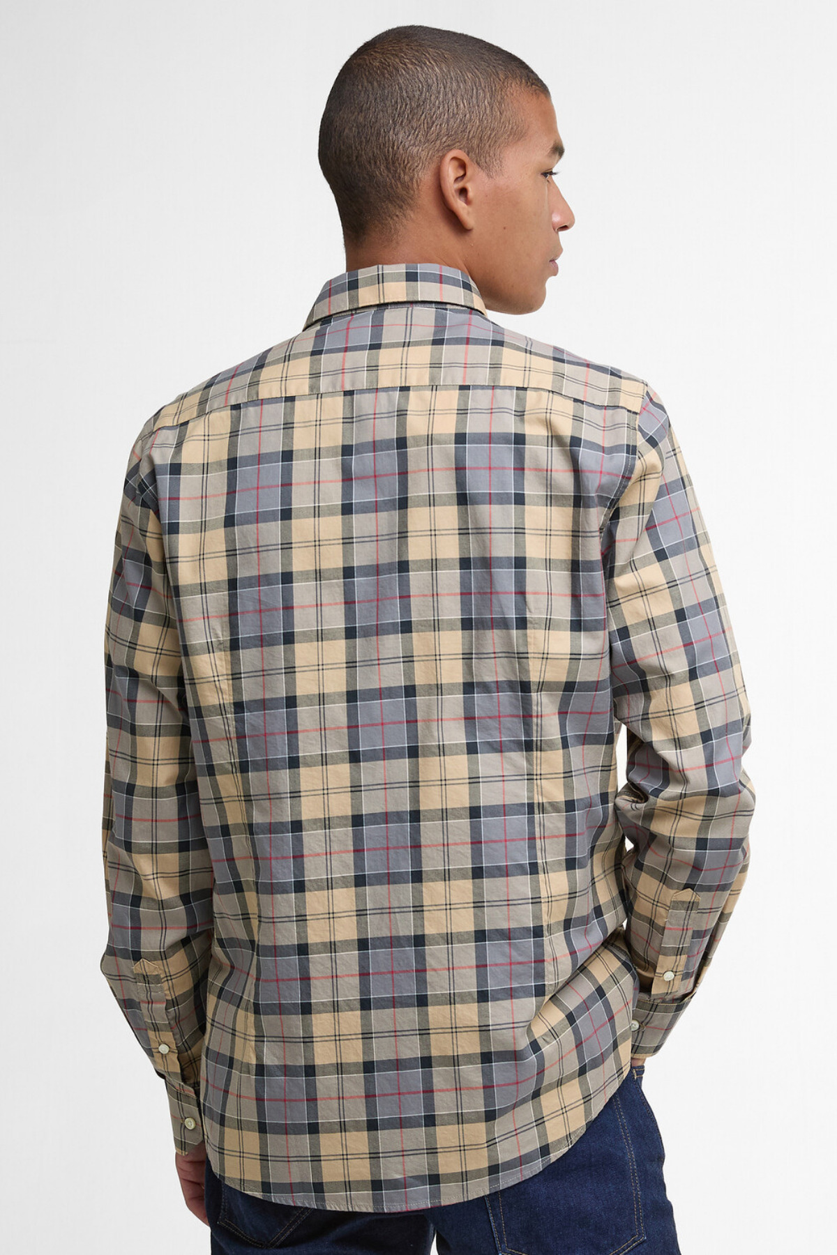 پیراهن مردانه طرح دار آستین بلند | باربور Barbour MSH4982-C21 - تصویر 5