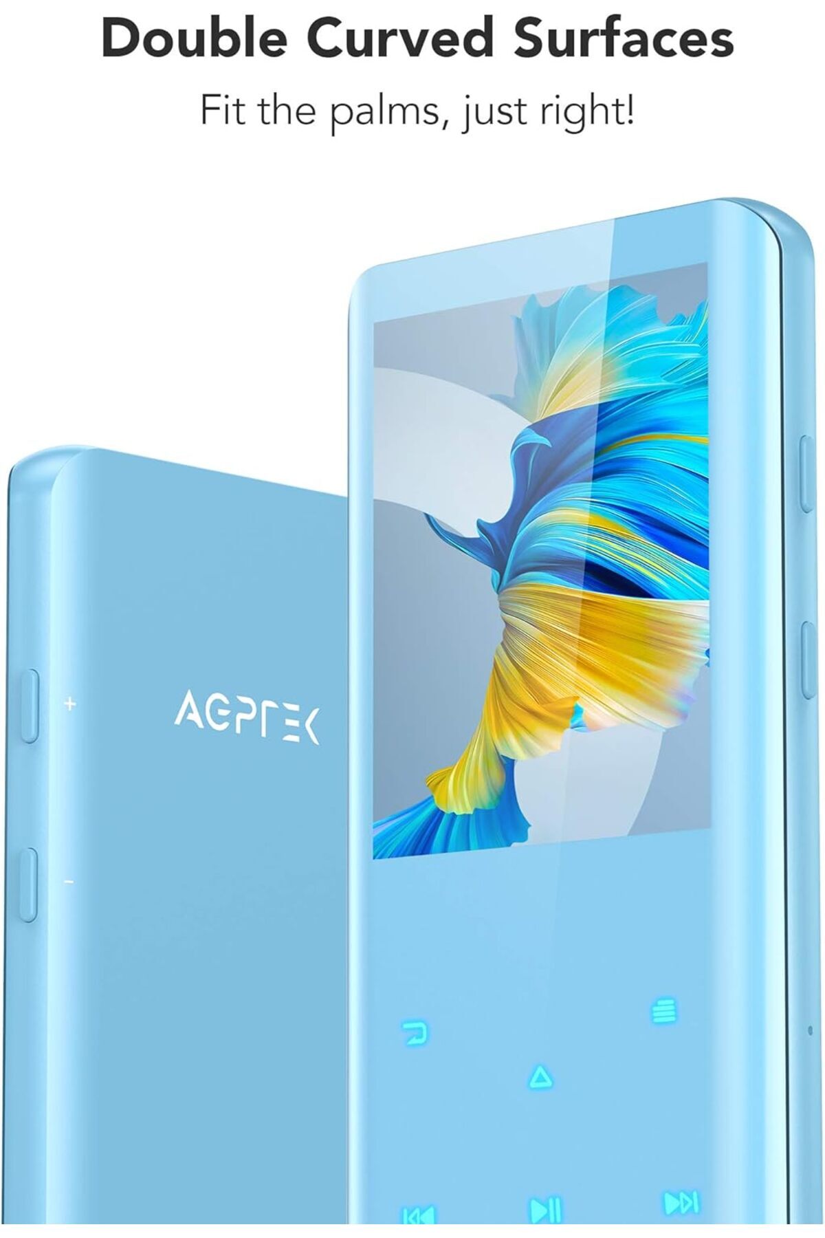 AGPTEK-32GB MP3 Player with Bluetooth 5.0, A19X 2.4" Curved Screen Portable Music Player 7