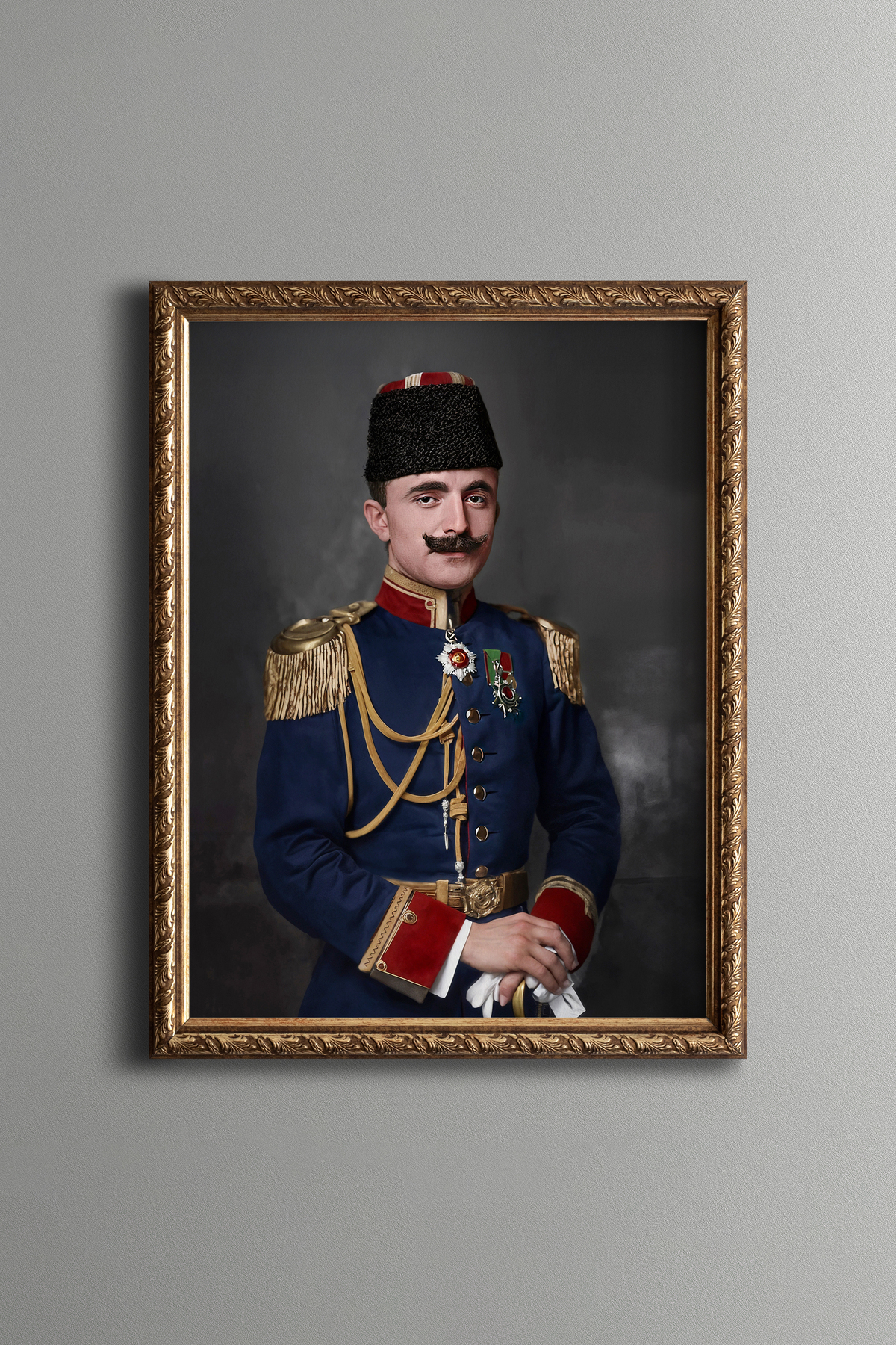 Enver Pasha - Vintage Patterned Frame