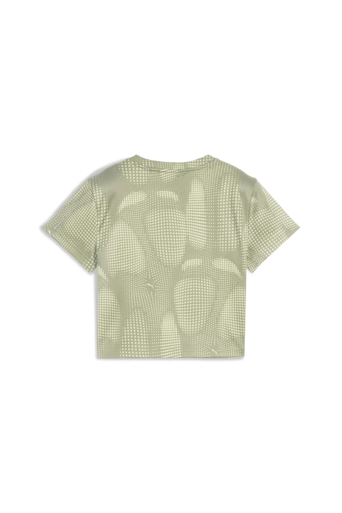 Puma DARE TO AOP Baby Tee Haki Kadın Crop görsel 4