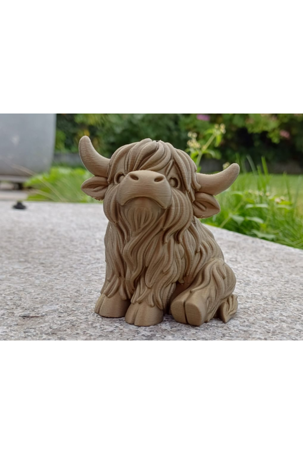 Futurama Chonky Highland Cow – Shaggy Horned Cutie Figure – 3D Print Collection Figur 15 cm