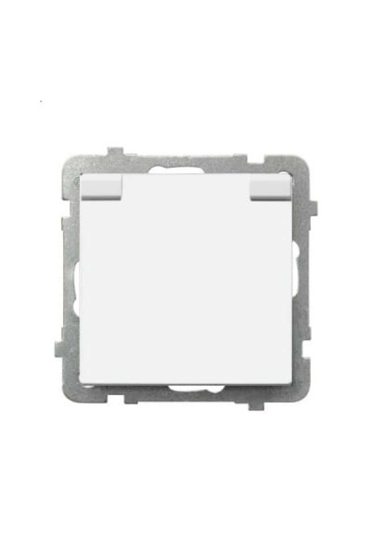 OSPEL-Sonata white p/t single socket with grounding 2P+Z IP44 white flap without frame 1