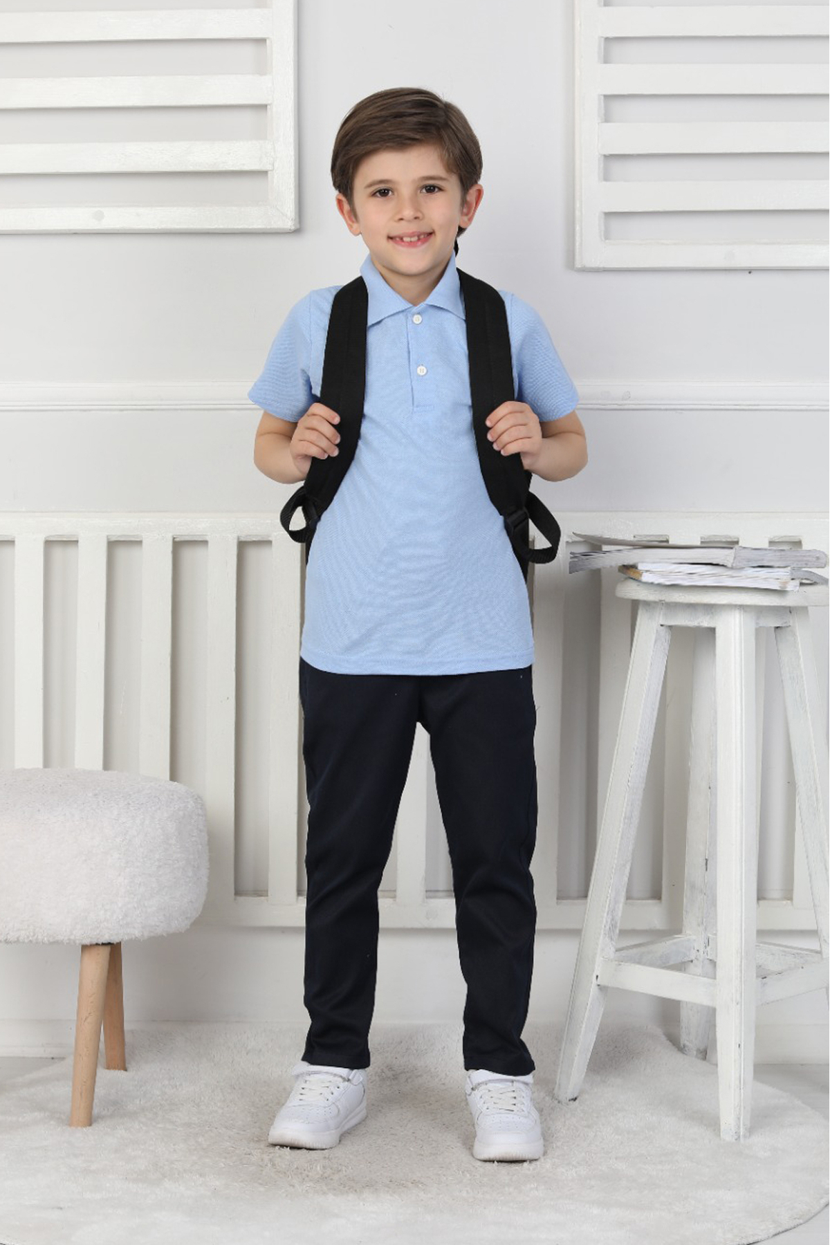 MODANINO Boy's 100% Cotton School Style T-Shirt 5-13 Years 12273