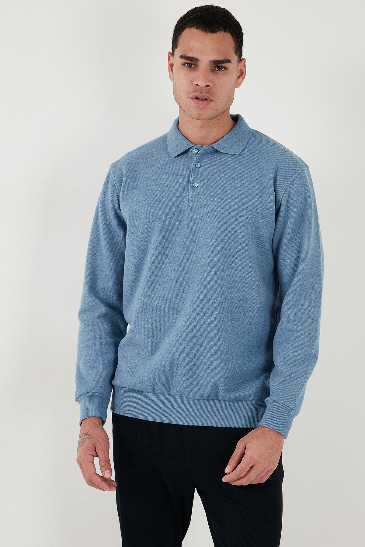Buratti Pamuk Karışımlı Regular Fit Polo Yaka Kazak Erkek POLO YAKA KAZAK 456223 görsel 4