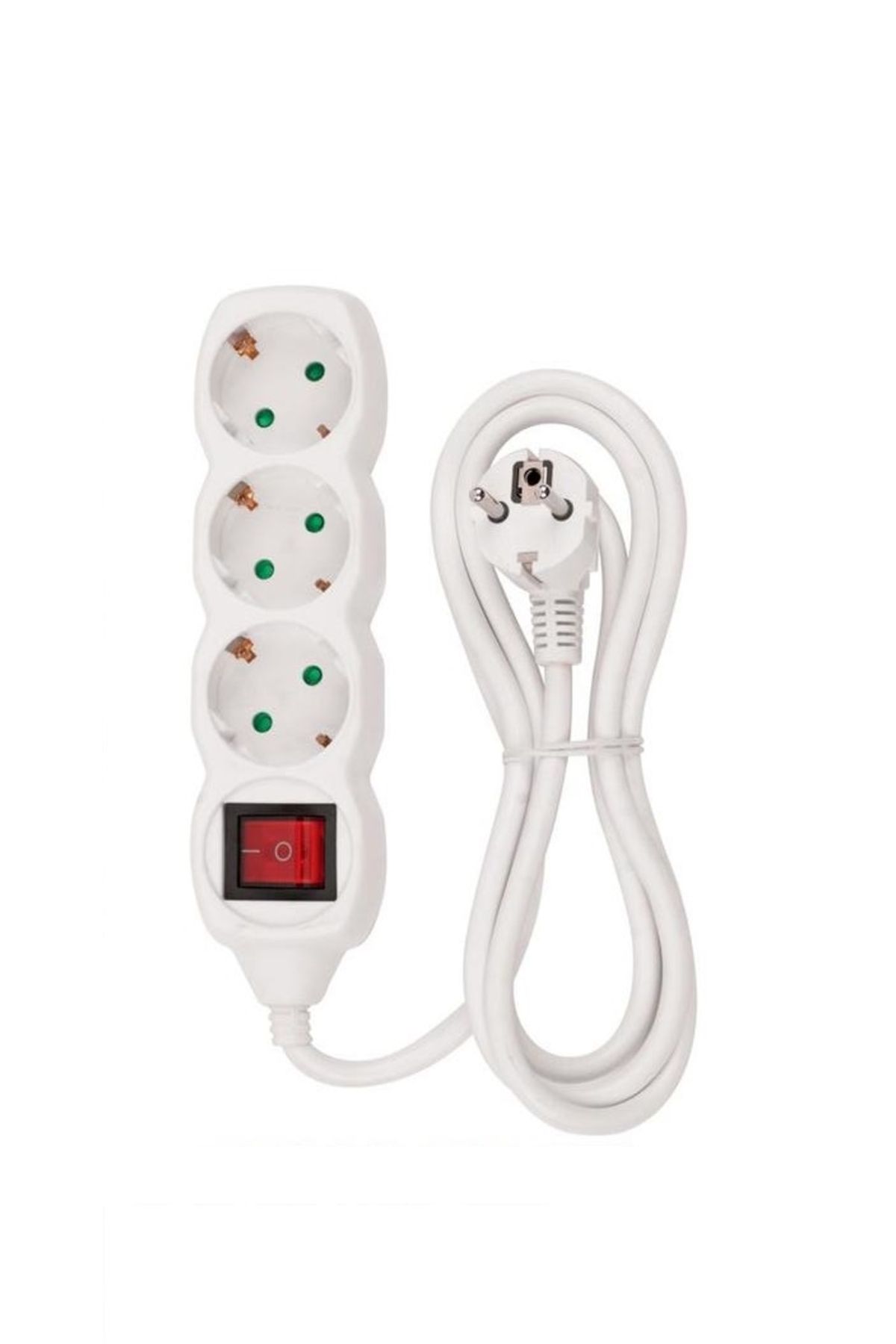SGTT-Room extension cord with switch and 3 sockets, 3 m, max 3680 W, white 2