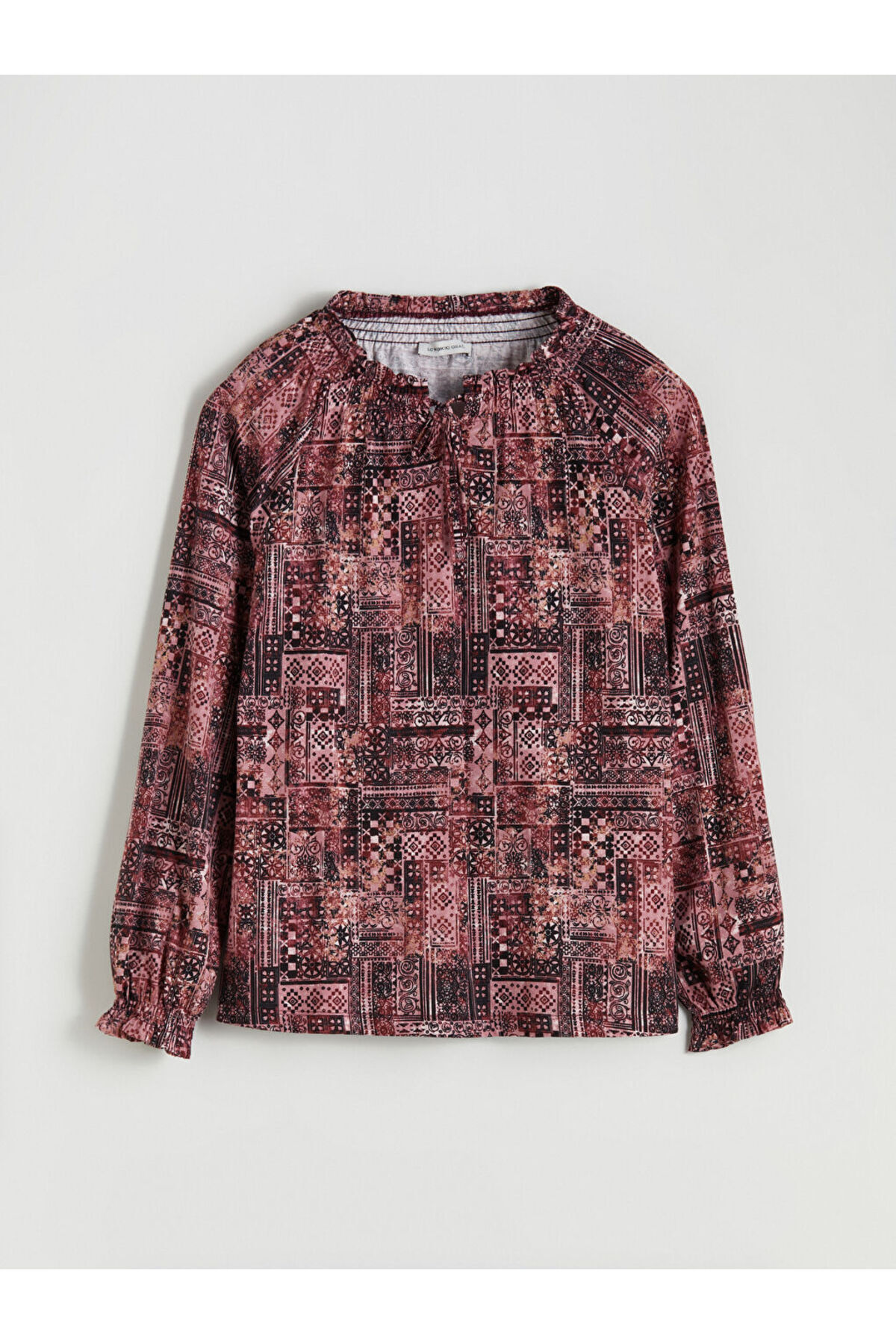 LC Waikiki-Create Your Style from Uzg Store |   Tie Collar Patterned Blouse 1