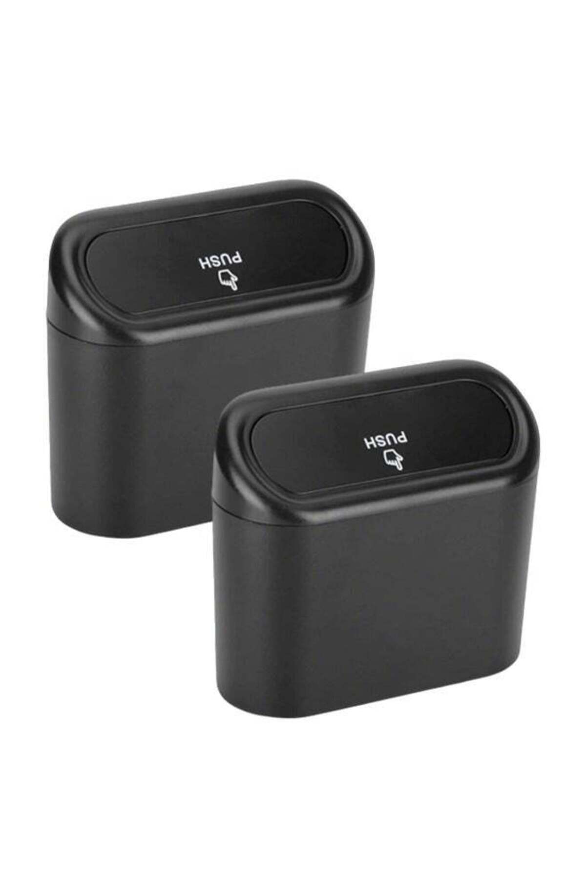 Generic-PUSH 2PCS Car Trash Can with Lid, Mini Auto Dustbin Garbage Organizer, Automotive Storage Container 1