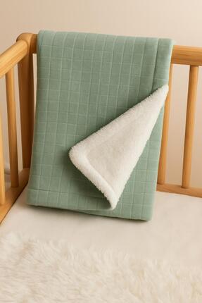 Abelia Baby Organik Pamuklu Müslin/Polar Çift Taraflı Wellsoft Bebek Battaniyesi