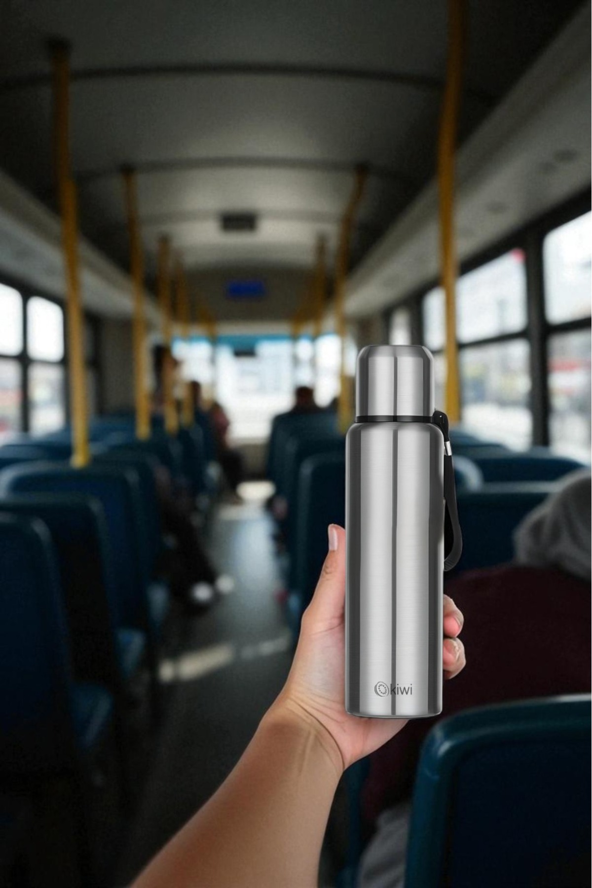 Kiwi Çift Kat Paslanmaz Çelik Bardaklı 750 ml Termos, Kamp Bebek Mama Termosu fotoğrafı 3 (önizleme)