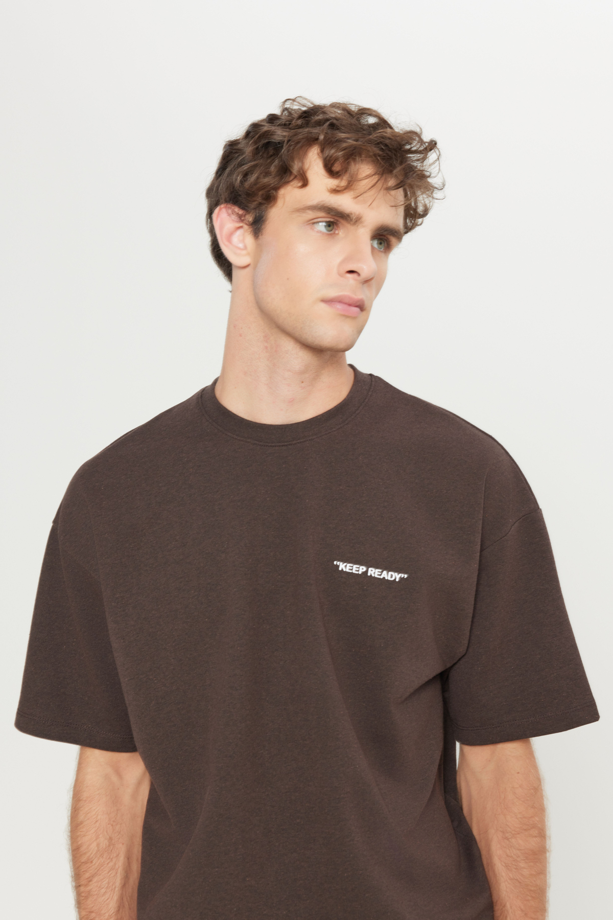 AC&Co / Altınyıldız Classics  Erkek Acı Kahve Pamuklu Comfort Fit Rahat Kesim Baskılı Beli Bağlamalı Yan Cep Eşofman Takımı - Görsel 5