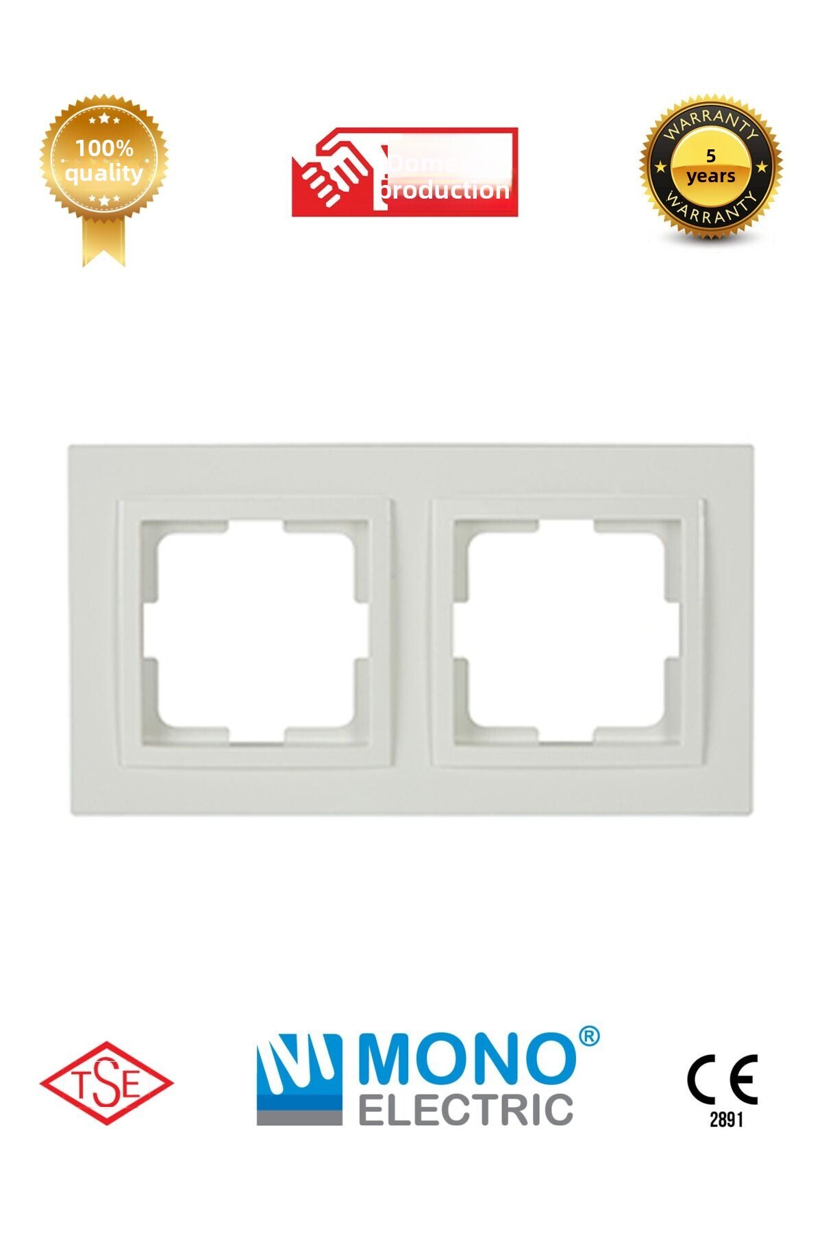 YTE-16 Pieces White Double Despina Frame 1